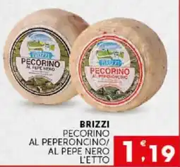 Issimo supermercado Brizzi Pecorino al peperoncino/ al pepe nero offerta