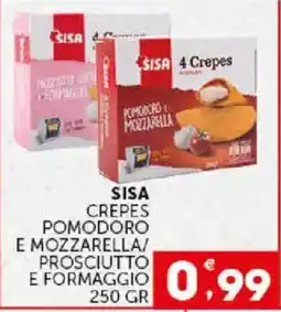 Issimo supermercado Sisa crepes pomodoro e mozzarella offerta