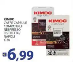 Supermercati Bruscoli Kimbo caffè capsule compatibili nespresso ristretto/napoli offerta
