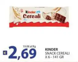 Supermercati Bruscoli Kinder Snack Cereali offerta