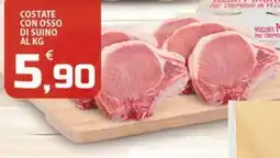 SpesaPiù Supermercati Costate con osso di suino offerta