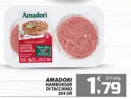 SpesaPiù Supermercati Amadori hamburger di tacchino offerta