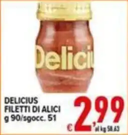 Iper Triscount Delicius filetti di alici offerta