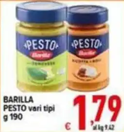 Iper Triscount Barilla Pesto vari tipi offerta
