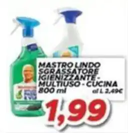 MA Supermercati Mastro Lindo sgrassatore igienizzante multiuso cucina offerta