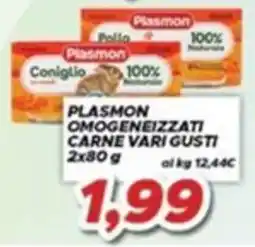 MA Supermercati Plasmon omogeneizzati carne vari gusti offerta