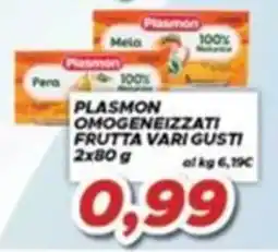 MA Supermercati Plasmon omogeneizzati frutta vari gusti offerta