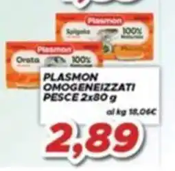 MA Supermercati Plasmon omogeneizzati pesce offerta