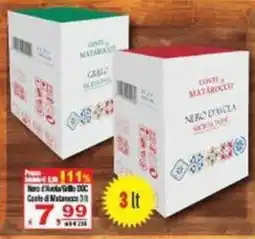 CTS Supermercati Nero d'Avola Grillo DOC Coste di Matarracco offerta