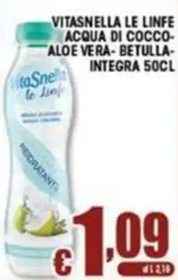 Sacoph Vitasnella le linfe acqua di cocco aloe vera betulla integra offerta