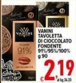 Iper Triscount Vanini Tavoletta di cioccolato fondente offerta