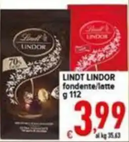 Iper Triscount Lindt Lindor fondente/latte offerta