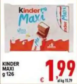 Iper Triscount Kinder Maxi offerta