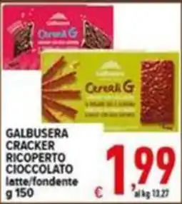 Iper Triscount Galbusera cracker ricoperto cioccolato latte/fondente offerta