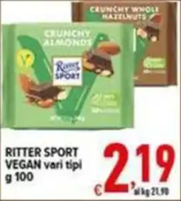 Iper Triscount Ritter Sport Vegan vari tipi offerta