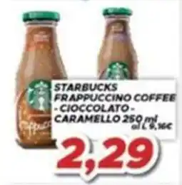 MA Supermercati Starbucks Frappuccino Coffee Cioccolato Caramello offerta
