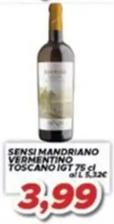 MA Supermercati Sensi Mandriano Vermentino Toscano IGT offerta