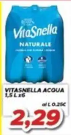 MA Supermercati VitaSnella Acqua Naturale offerta