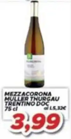 MA Supermercati Mezzacorona Muller Thurgau Trentino Doc offerta