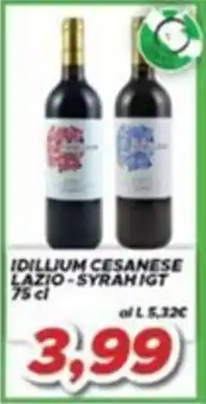 MA Supermercati Idillium Cesanese Lazio - Syrah IGT offerta