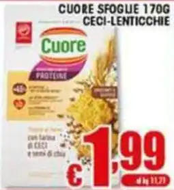 Sacoph Cuore sfoglie ceci-lenticchie offerta