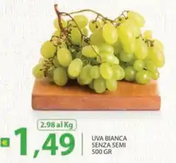 Supermercati Bruscoli Uva bianca senza semi offerta