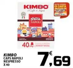 SpesaPiù Supermercati Kimbo caps napoli nespresso offerta