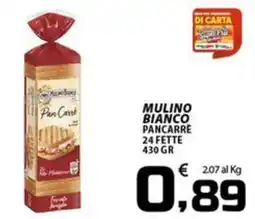 SpesaPiù Supermercati Pan Carré Mulino Bianco offerta