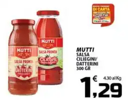 SpesaPiù Supermercati Mutti salsa pronta datterini offerta