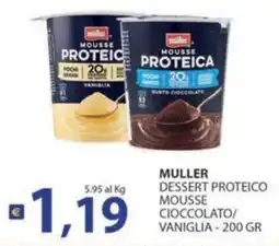 Supermercati Bruscoli Muller dessert proteico mousse offerta