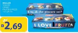 Supermercati Bruscoli Muller yogurt cremoso frutta a pezzi offerta