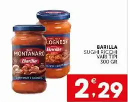Mercadò Barilla sughi ricchi vari tipi offerta