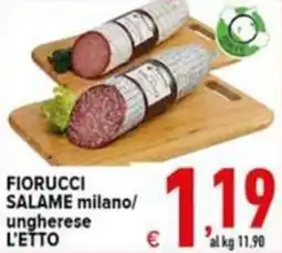 Iper Triscount Fiorucci salame milano/ungherese offerta