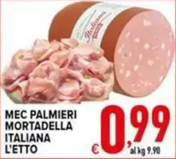 Iper Triscount Mec Palmieri Mortadella Italiana L'Etto offerta