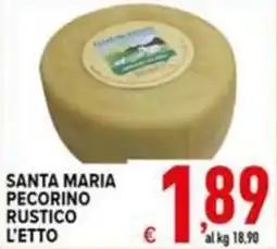 Iper Triscount Santa Maria Pecorino Rustico L'Etto offerta