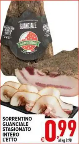 Iper Triscount Sorrentino guanciale stagionato intero offerta