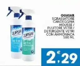 Mercadò Quasar sgrassatore candeggina mousse / pulitore vetri / detergente vetri con ammoniaca offerta
