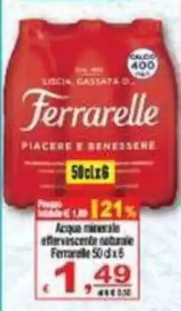 CTS Supermercati Acqua minerale effervescente naturale Ferrarelle offerta