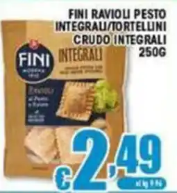 Sacoph Finì ravioli pesto integrali/tortellini crudo integrali offerta
