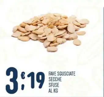 Fave sgusciate secche sfuse