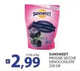 Supermercati Bruscoli Sunsweet prugne secche denocciolate offerta