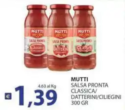 Supermercati Bruscoli Mutti salsa pronta classica offerta