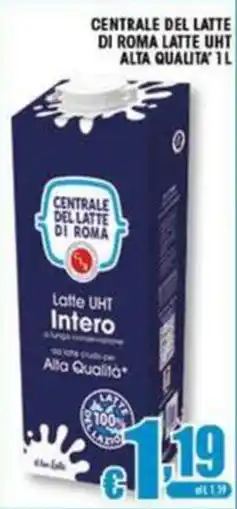 Sacoph Centrale del latte di Roma latte UHT intero offerta