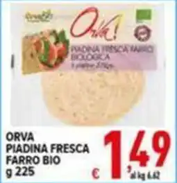 Iper Triscount Orva piadina fresca farro bio offerta