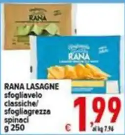 Iper Triscount Rana lasagne sfogliavelo classiche/sfogliagrezza spinaci offerta