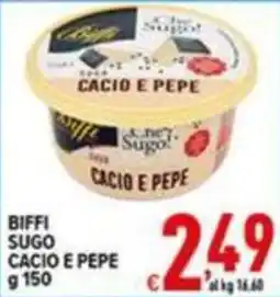 Iper Triscount Biffi sugo cacio e pepe offerta