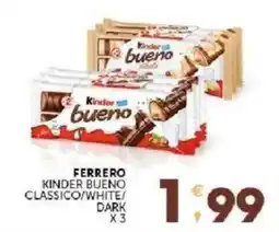 Mercadò Ferrero Kinder Bueno Classico/White/Dark offerta