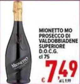 Iper Triscount Mionetto Mo Prosecco di Valdobbiadene Superiore D.O.C.G. offerta