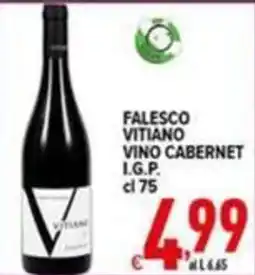 Iper Triscount Falesco Vitiano Vino Cabernet offerta