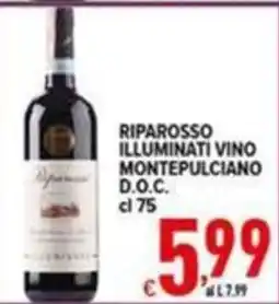 Iper Triscount Riparosso Illuminati Vino Montepulciano offerta